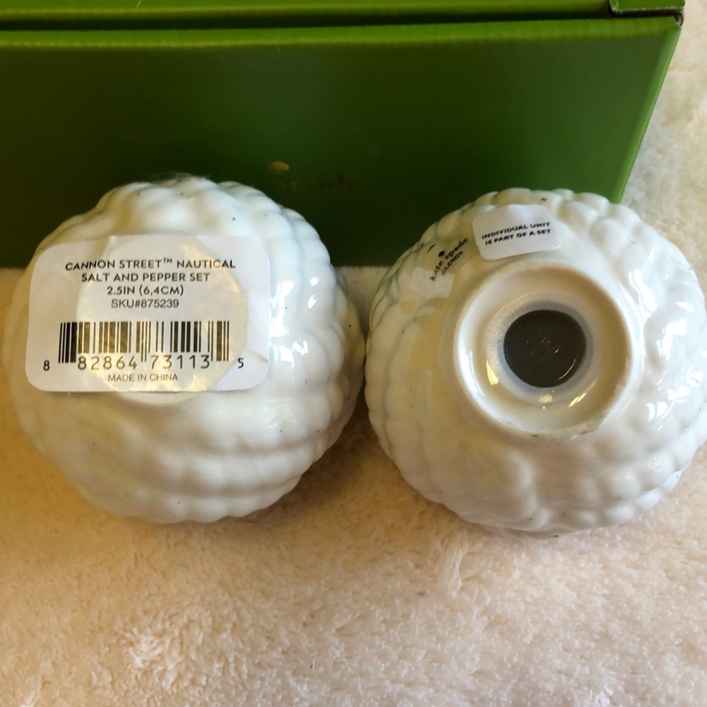 🎉HP🎉 Kate Spade ♠️ Cannon Street Nautical Knots Salt and Pepper Shakers - Picture 2 of 4